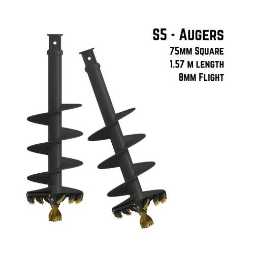 Augers - 75MM Square Hub - Auger Torque - Excavators for Earthdrill &amp; Auger Drive